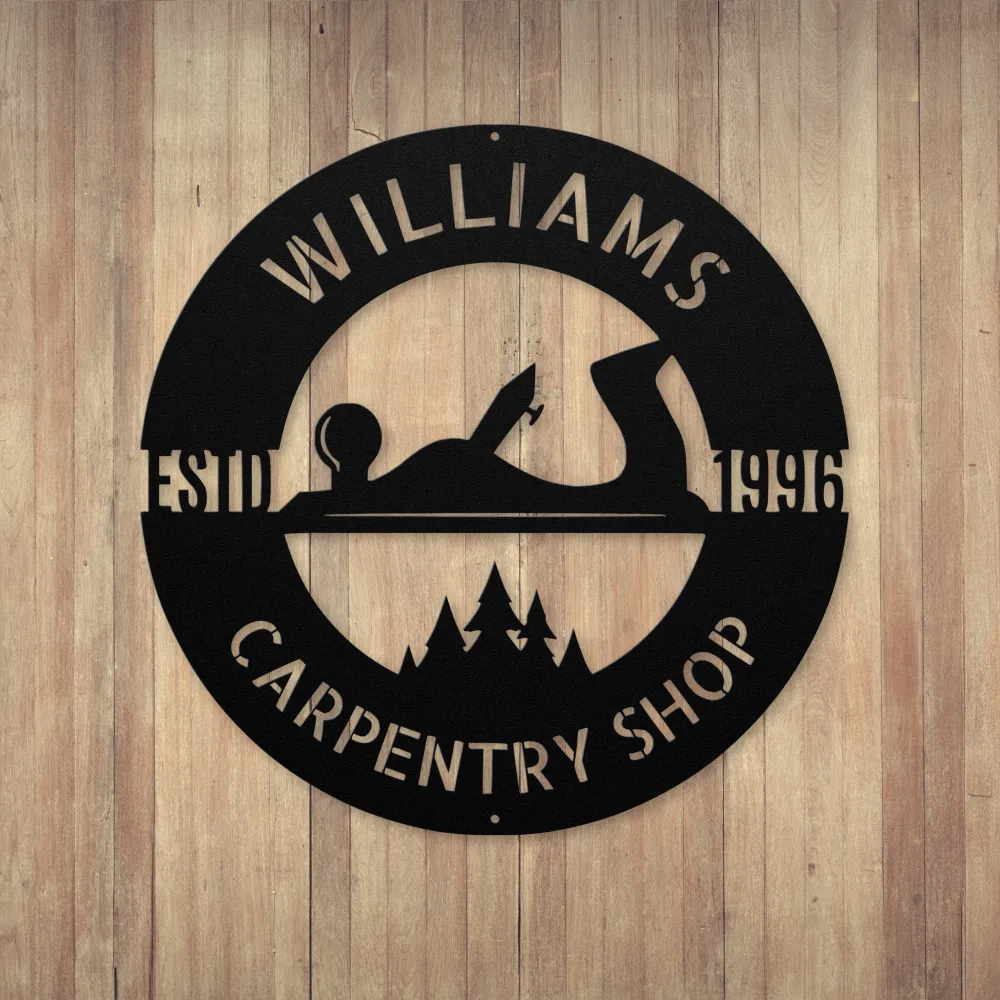 Personalized Carpentry Metal Sign